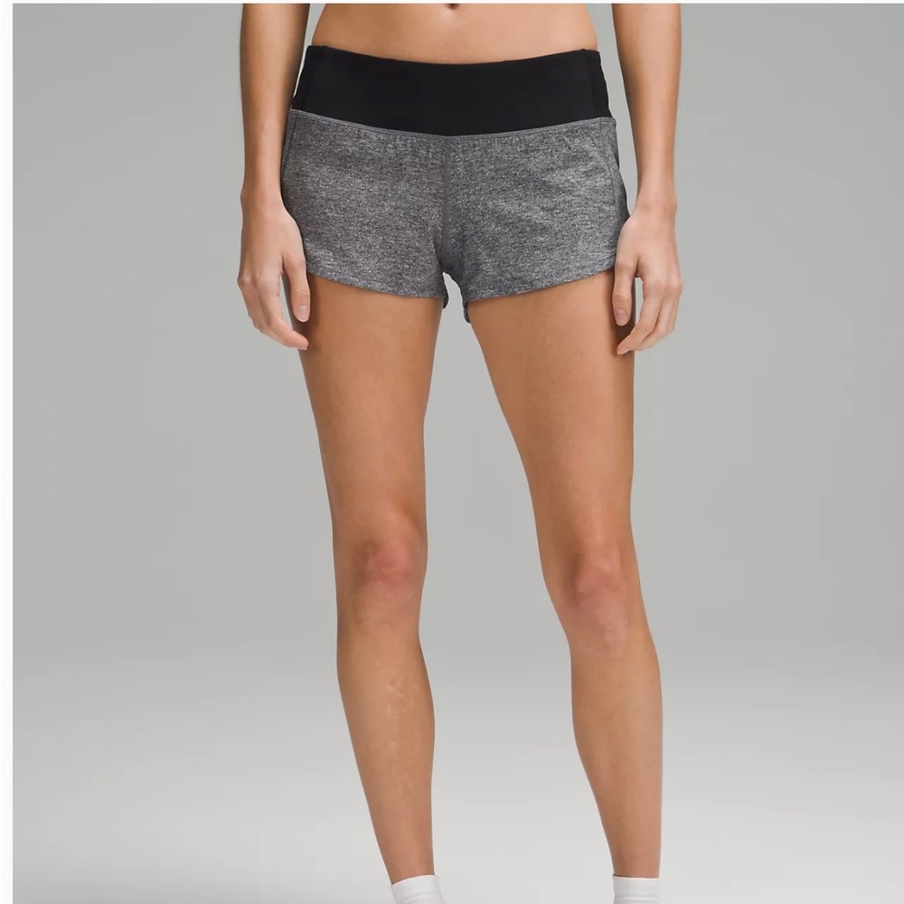 LuluLemon Gray Speed-up Shorts 2.5”
